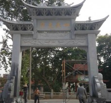 石刻牌坊 一門三樓 仿古建筑園林廣場寺廟入口 石雕花崗巖牌樓